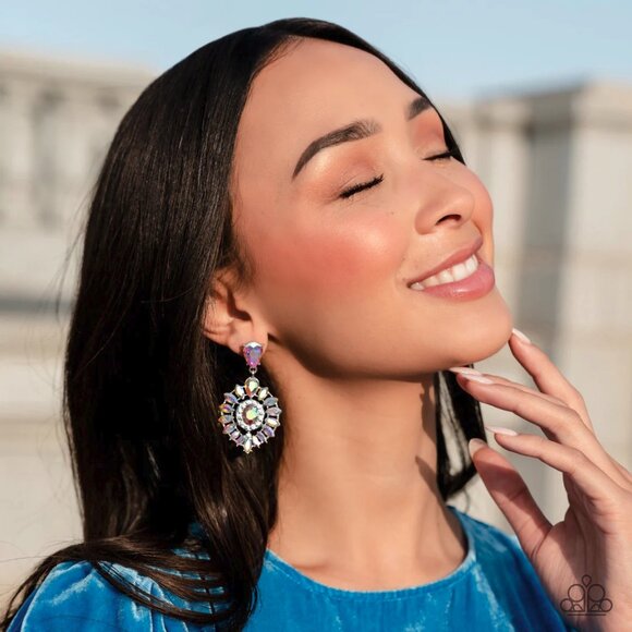 Paparazzi Jewelry Accessories - My Good LUXE Charm - Multi Earrings - Vintage - Picture 3 of 6